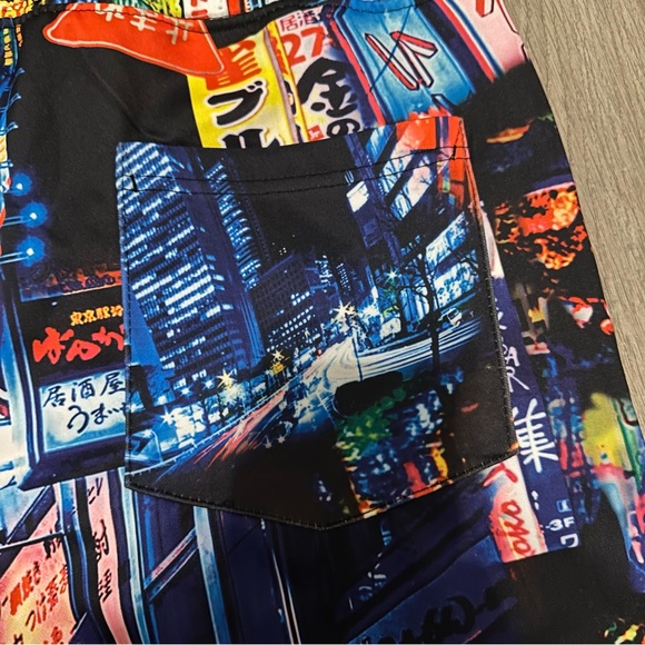 NWT FRESH PRINTS OF TOKYO BY DRILL CLOTHING Mens Swim Short Size L - Picture 6 of 8